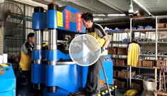 廣東陽(yáng)江，“辰力”1000噸鋼絲繩壓套機(jī)操作視頻